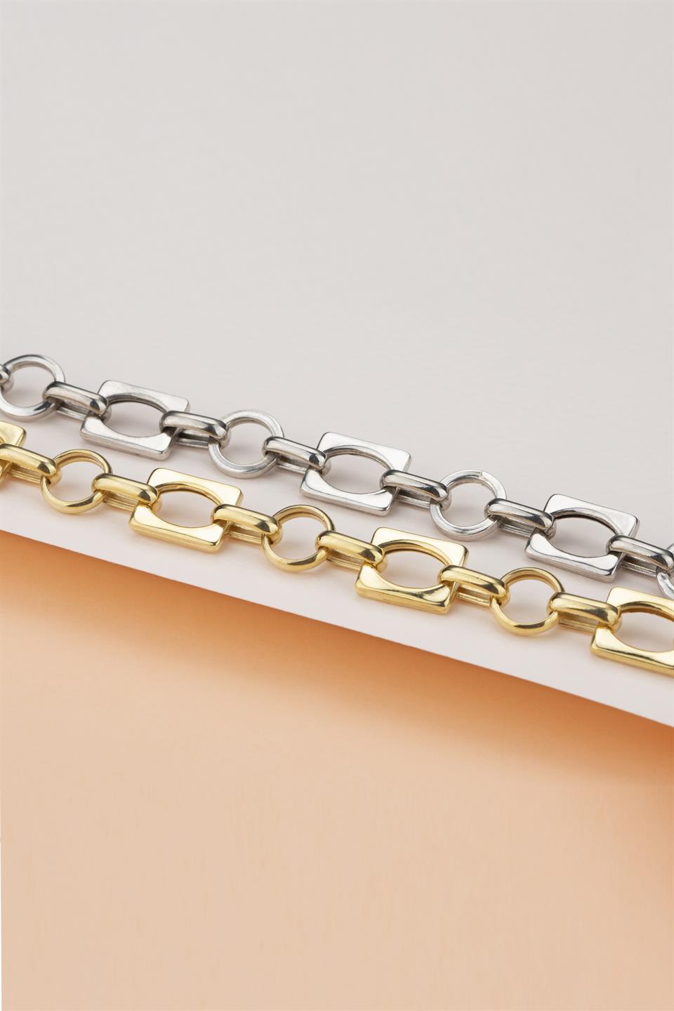 Silver Ring Chain Bracelet