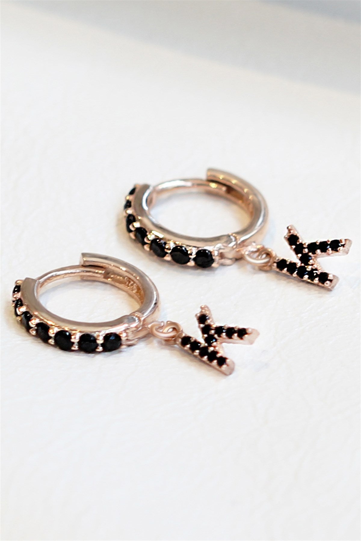 Silver Initial Earrings