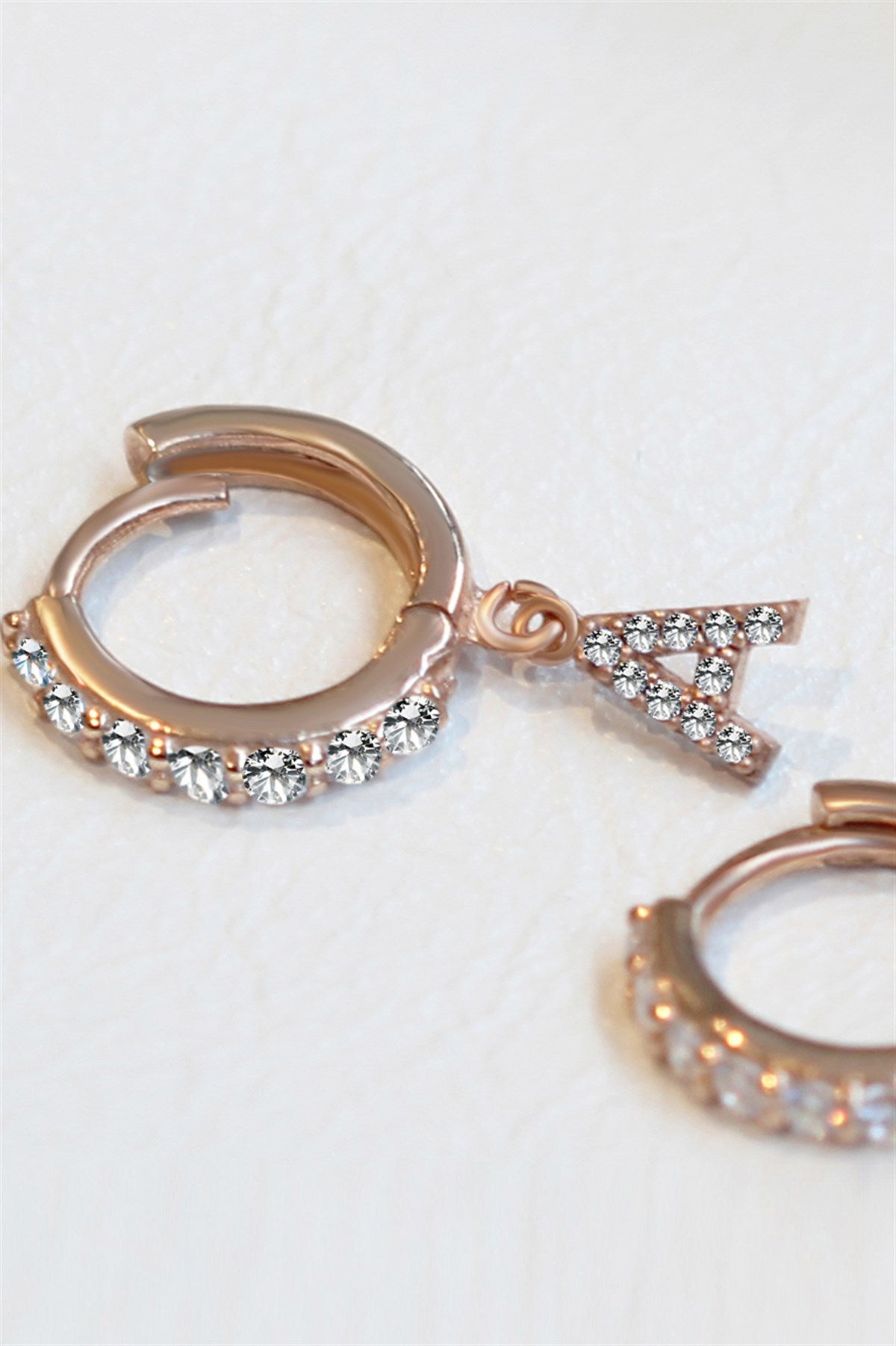 Silver Initial Earrings