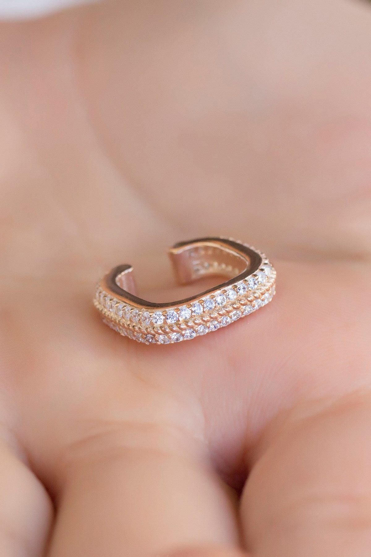 Silver Square Cartilage Earrings