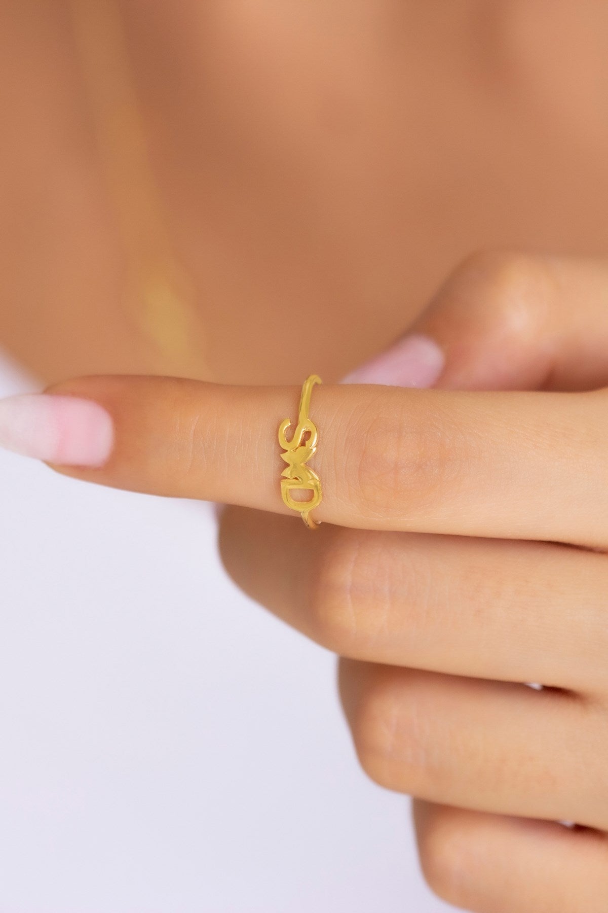 Silver Butterfly Initial Ring