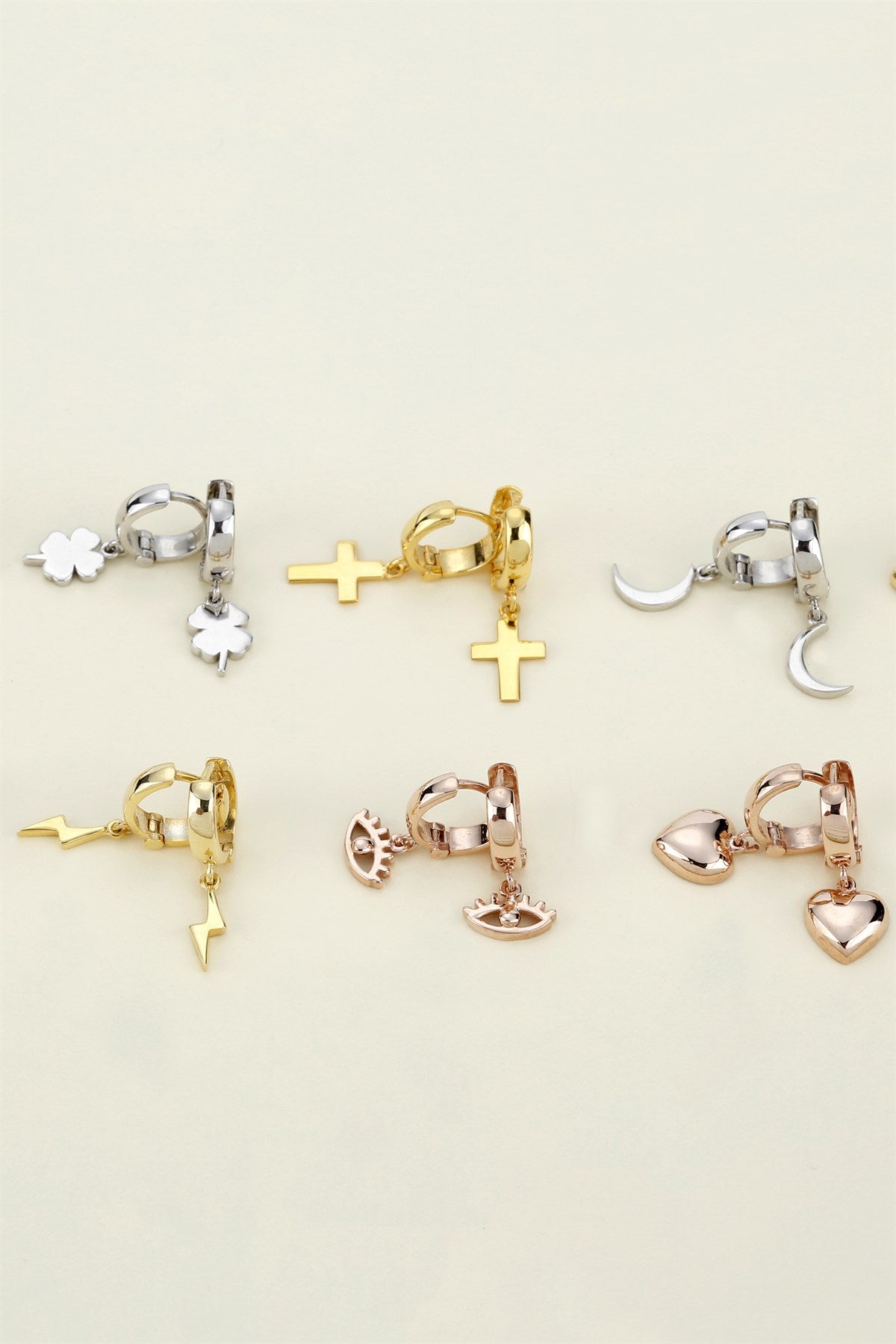 Silver Eye Eyelash Earrings