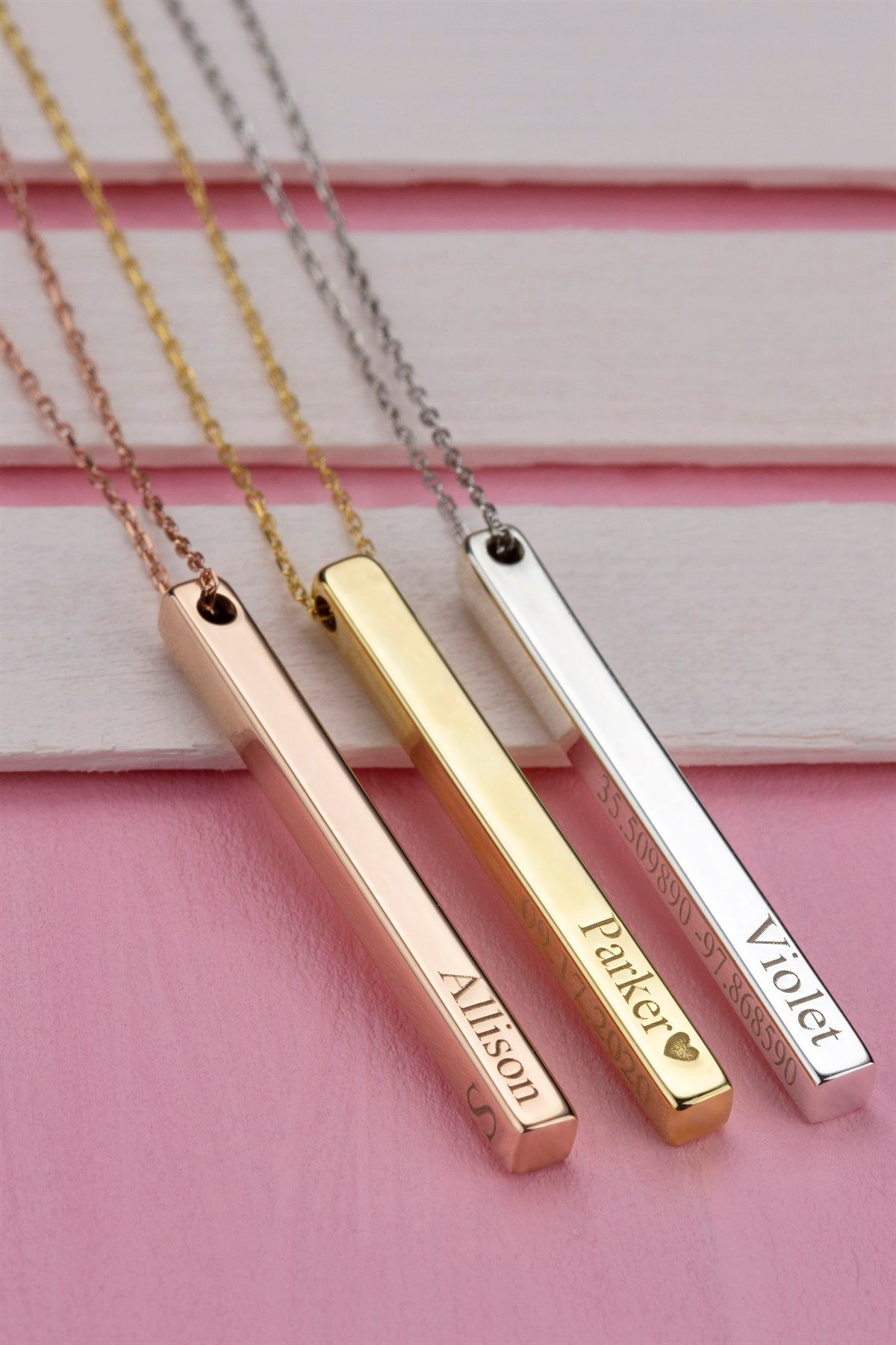 Silver Kişileştirilebilir Stick Necklace