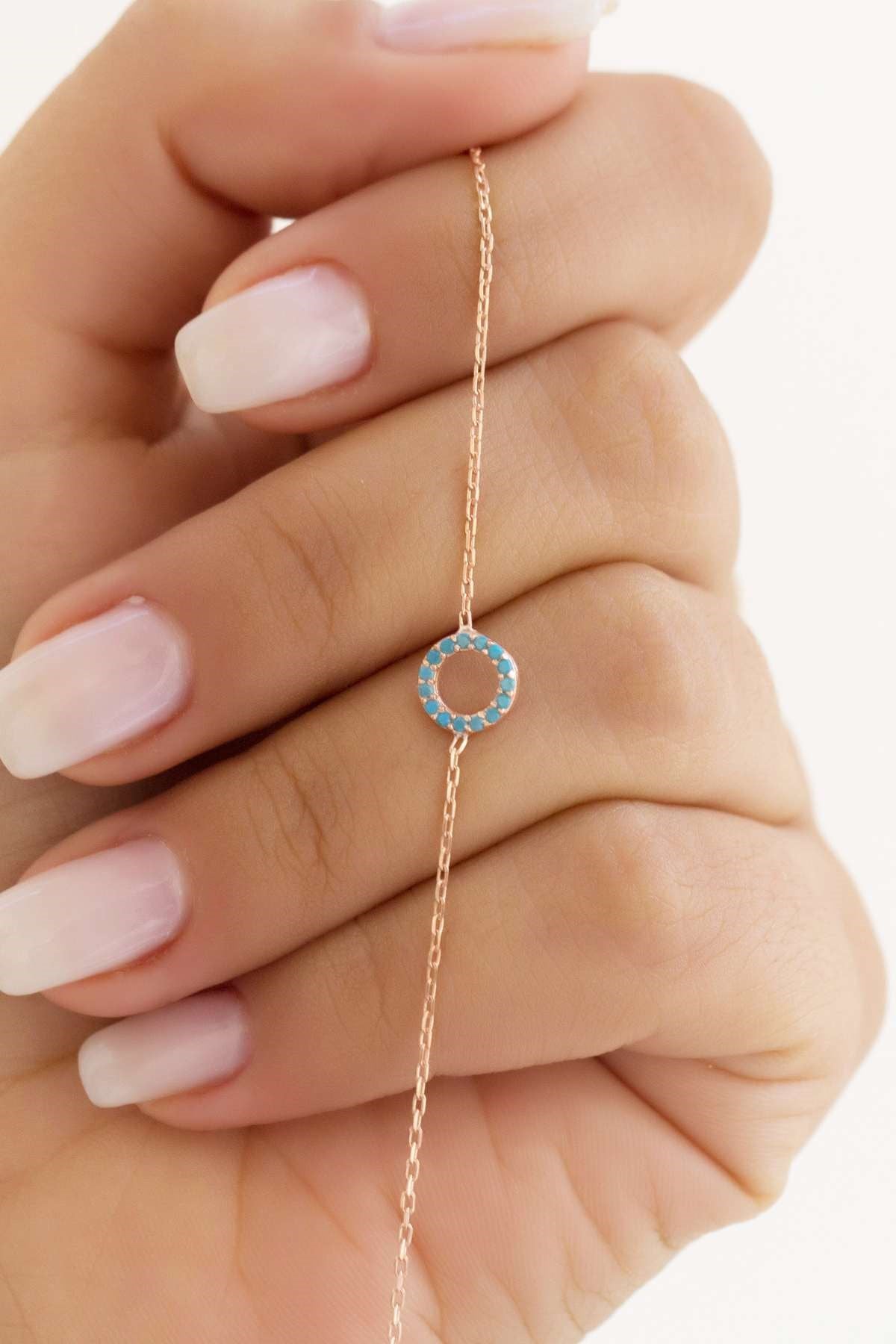 Silver Blue Gemstone Bracelet