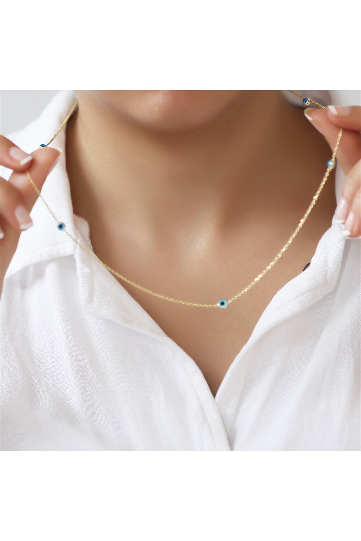 Silver Evil Eye Necklace