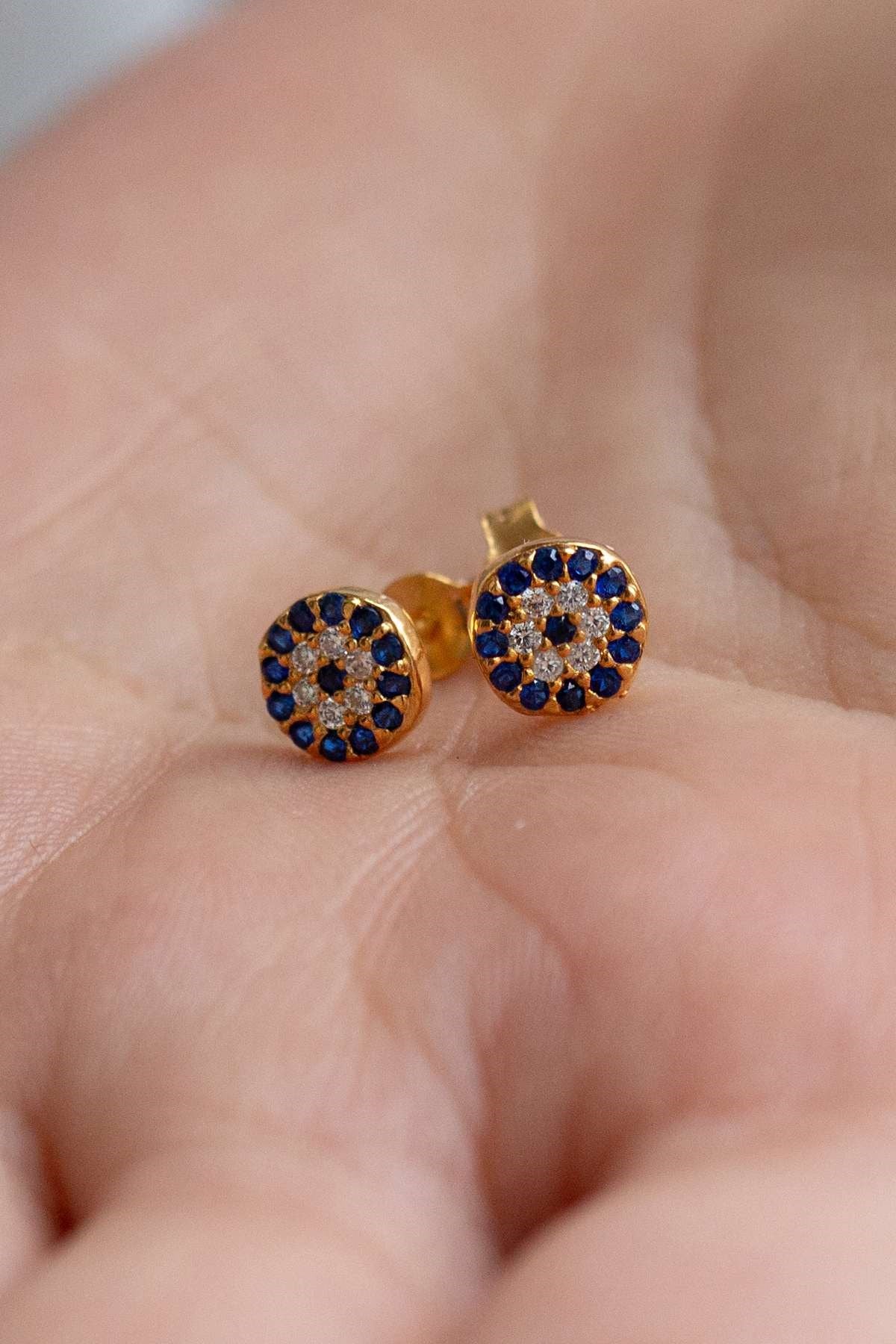 Silver Evil Eye Earrings