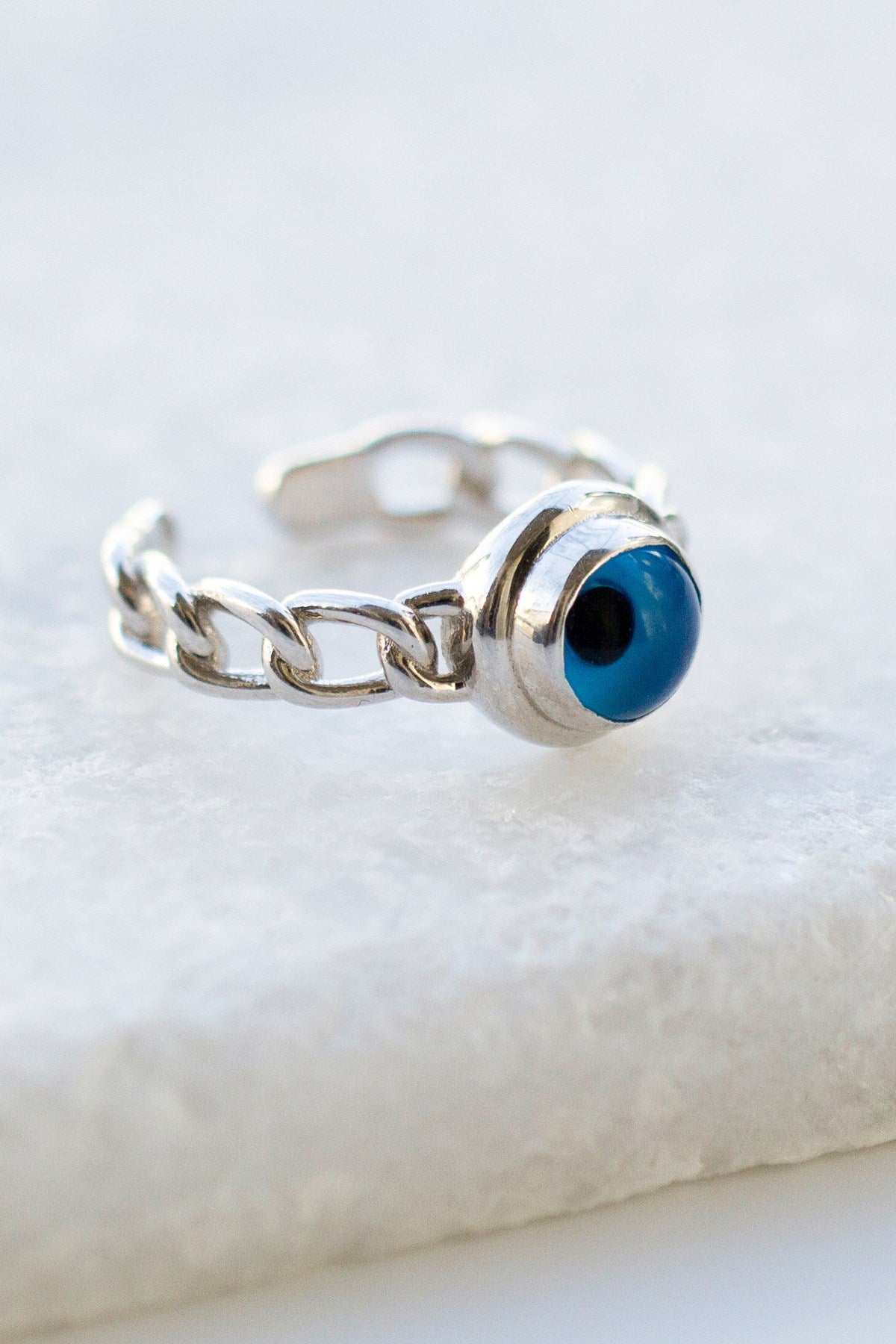 Silver Evil Eye Ring
