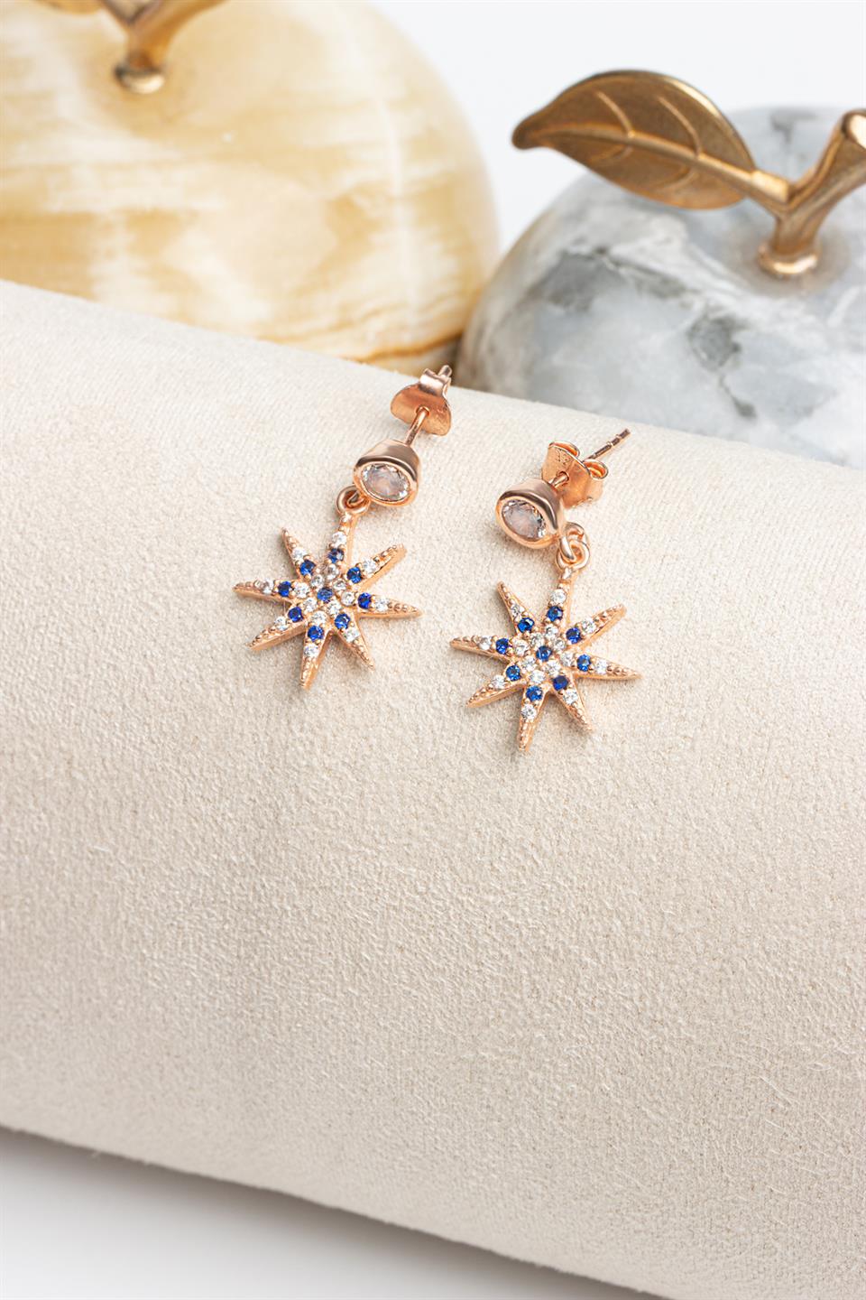 Silver Wobbly Evil Eye Earrings