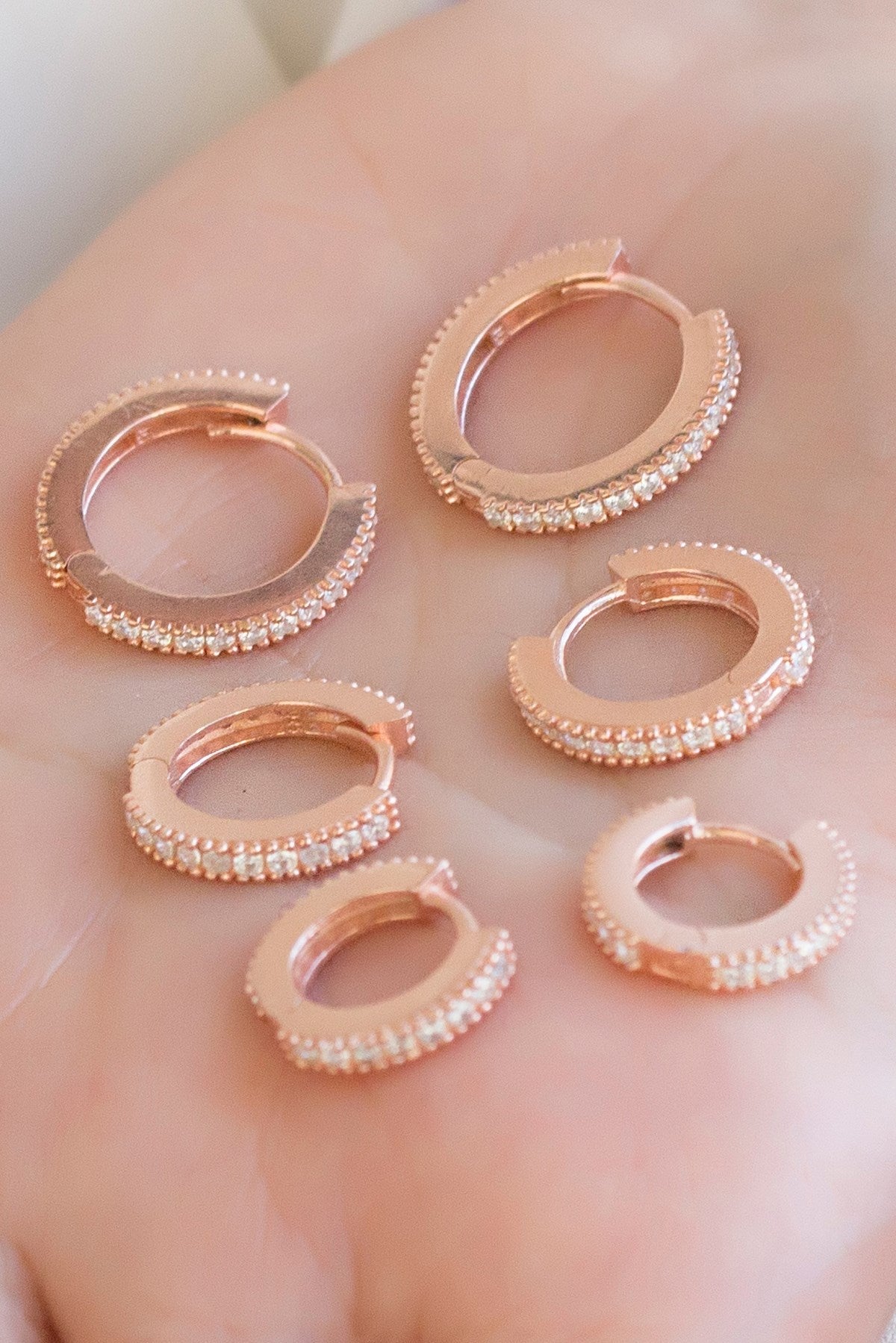 Silver Gemstone Large Size Hoop Earrings