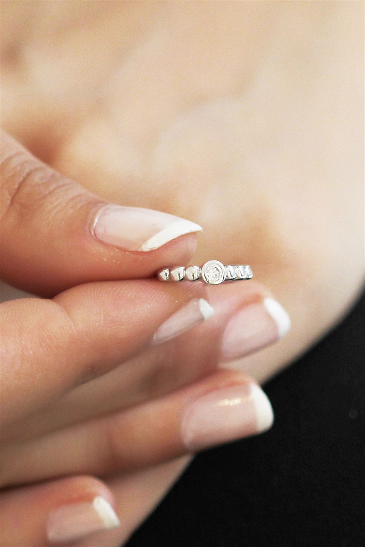 Silver Solitaire Earrings