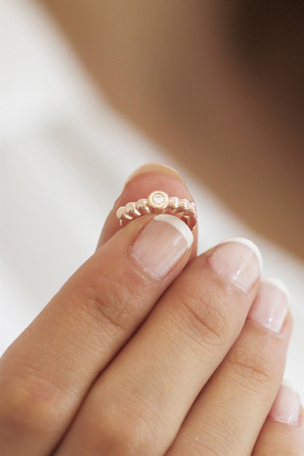 Silver Solitaire Earrings