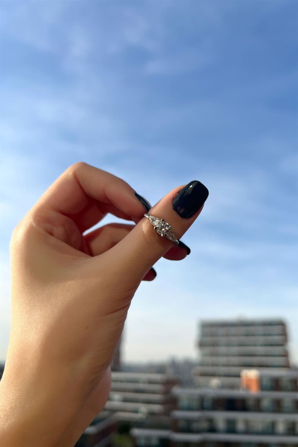 Bague solitaire en argent