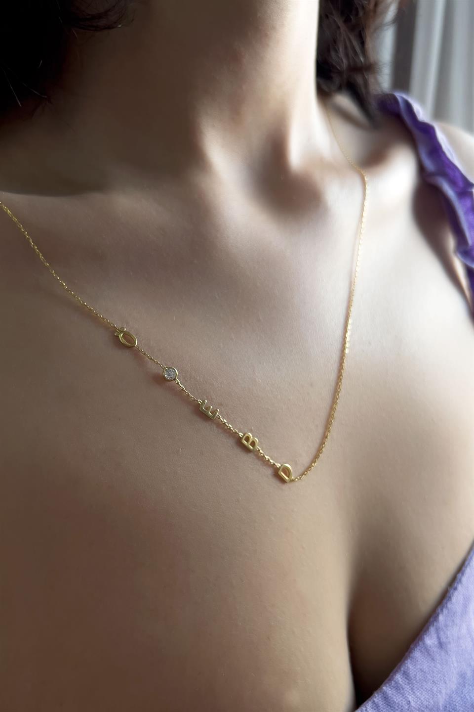 Silver Yandan Four Initial Necklace