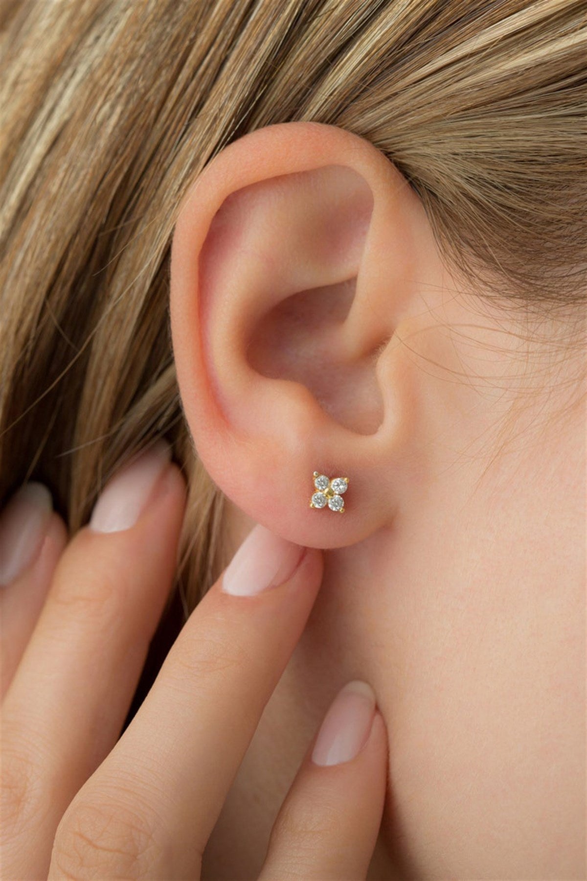 Pendientes Trébol Plata