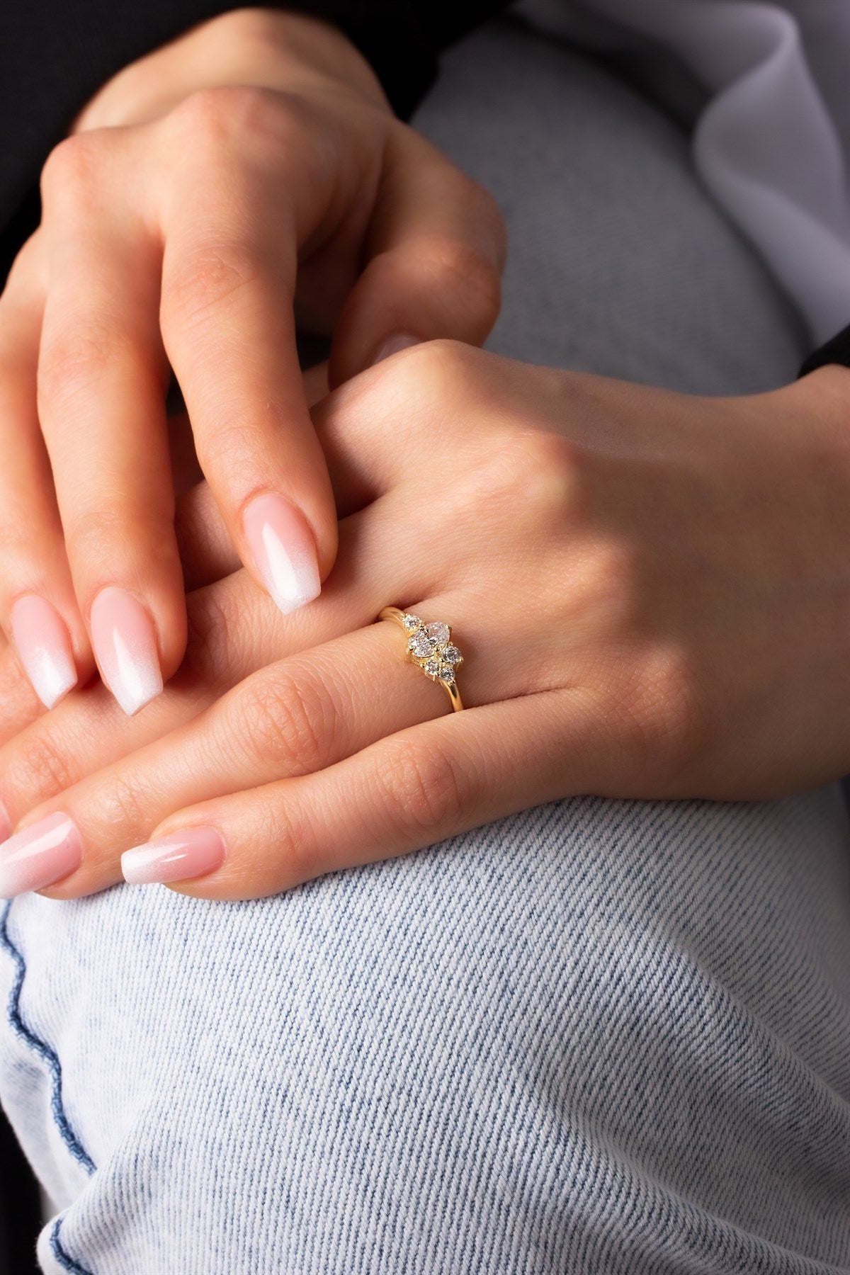 Silver Oval Gemstone Ring