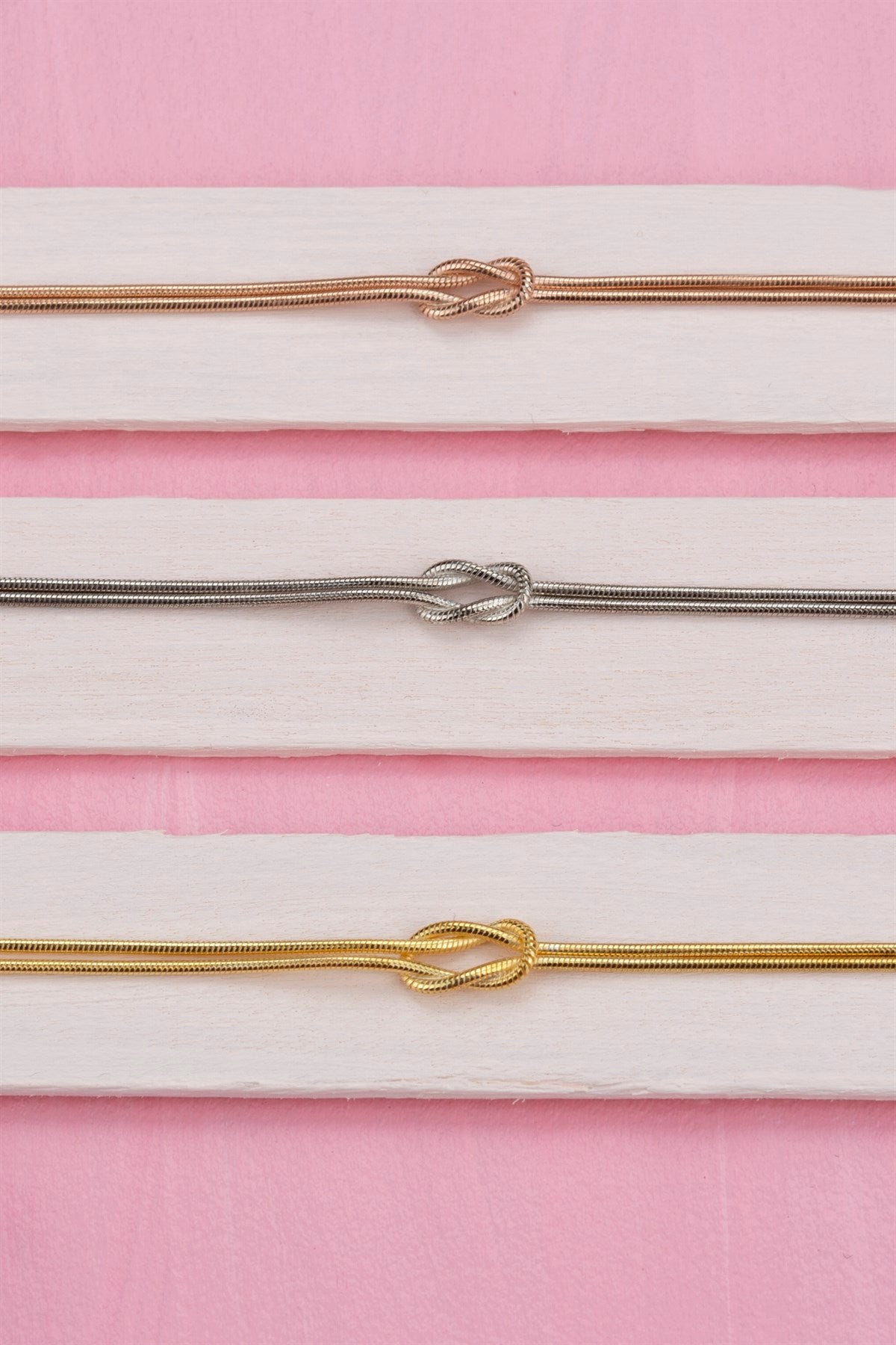 Silver Chain Knot Bracelet