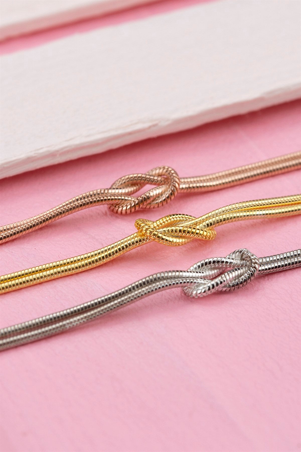 Collar Nudo Cadena Plata