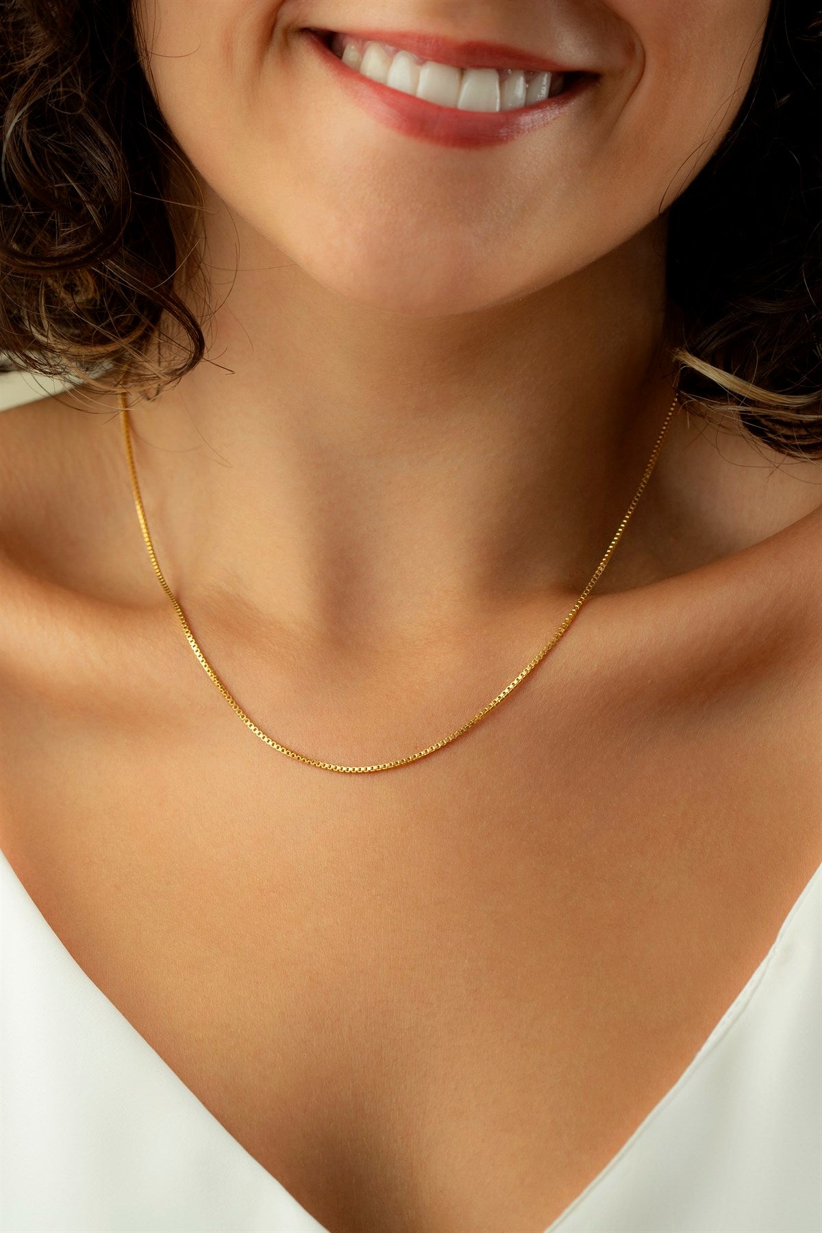 Silver Box Chain Necklace