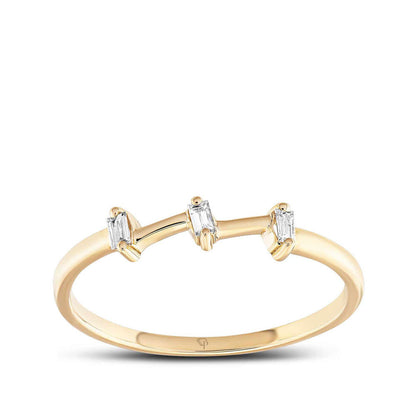 0.07 Karat Diamond Baguette Ring