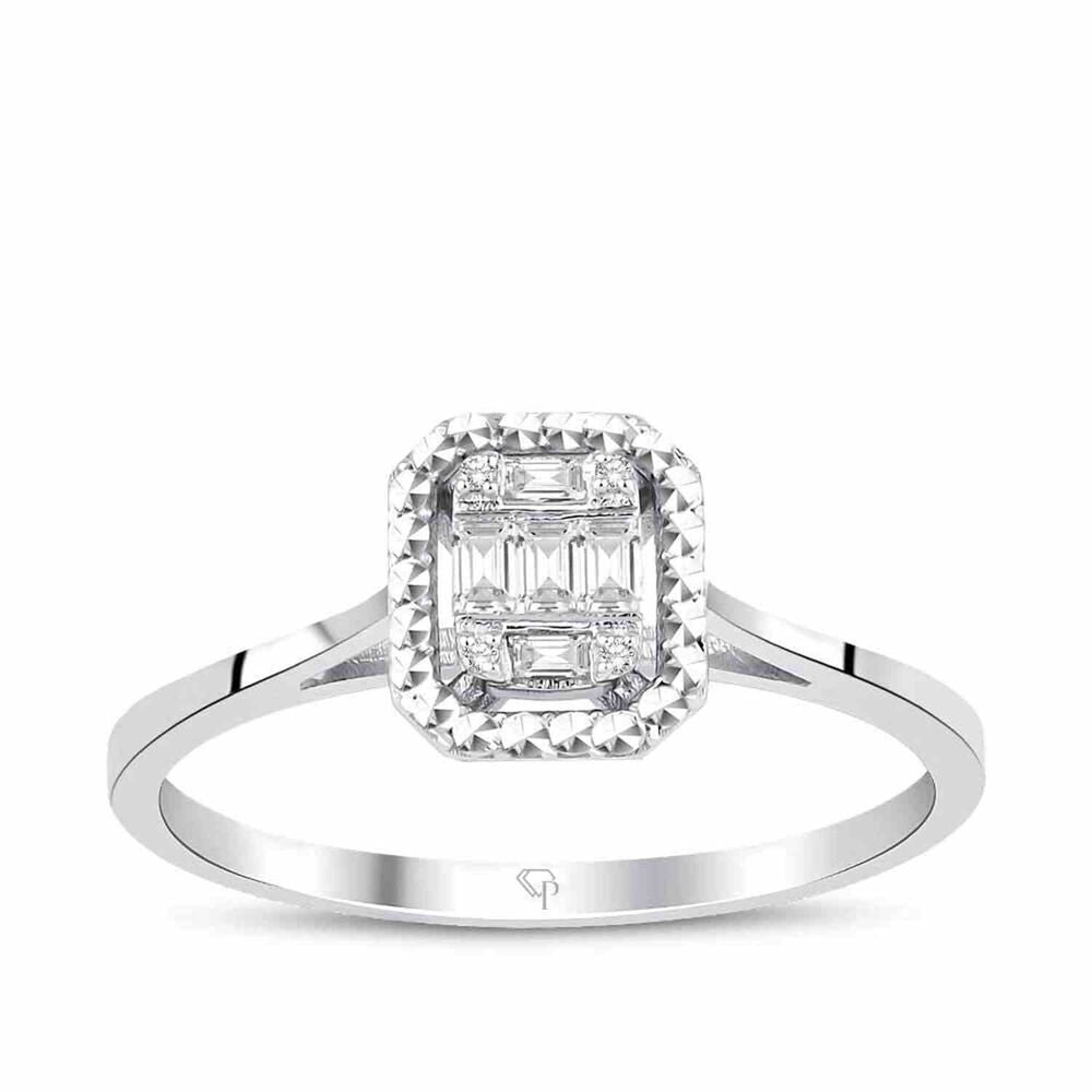 0.08Karat Diamond Baguette Ring