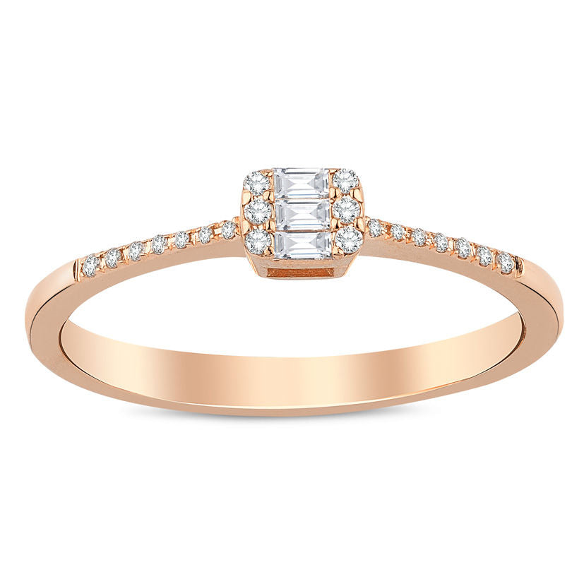 0.10 Carat Diamond Baguette Ring