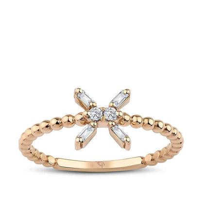 0.10 Karat Diamond Baguette Ring