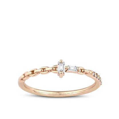 0.10 Karat Diamond Baguette Ring