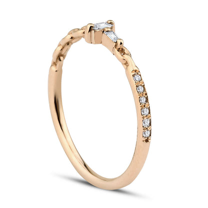 0.10 Karat Diamond Baguette Ring