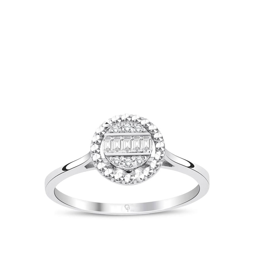 0.11 Karat Diamond Baguette Ring