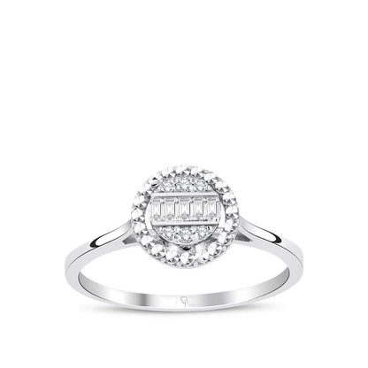 0.11 Karat Diamond Baguette Ring