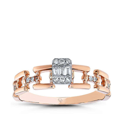 0.11 Karat Diamond Baguette Ring