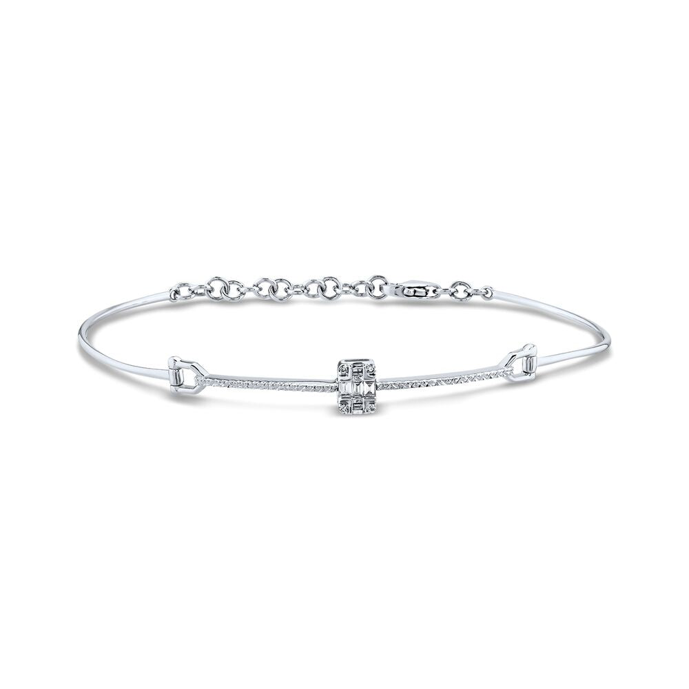 0.12 Carat Diamond Baguette Bracelet