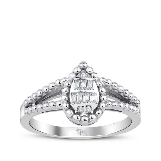 0.12 Karat Diamond Baguette Ring