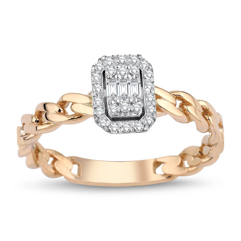 0.15 Carat Diamond Baguette Ring