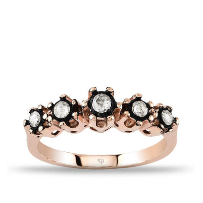 0.15 Karat Diamond Five stones Ring