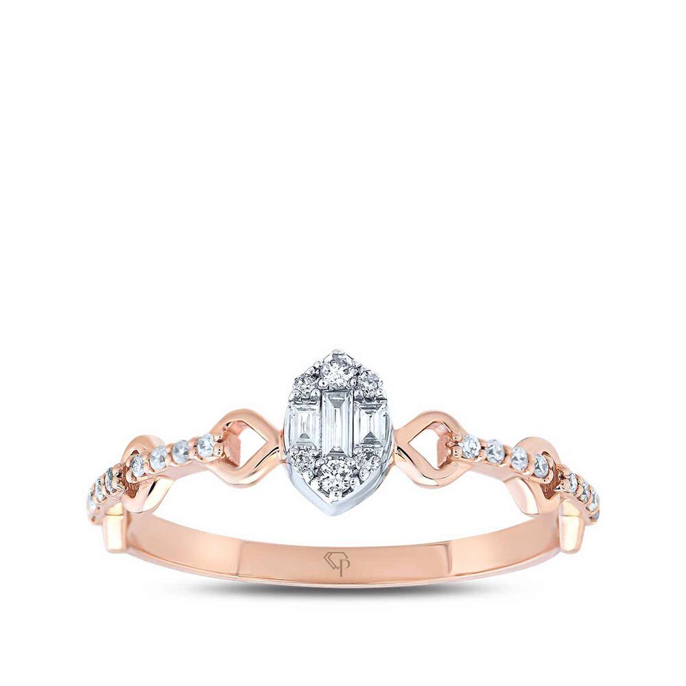 0.16 Karat Diamond Baguette Ring