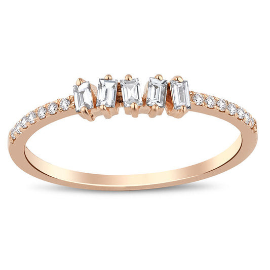 0.17 Carat Diamond Baguette Ring