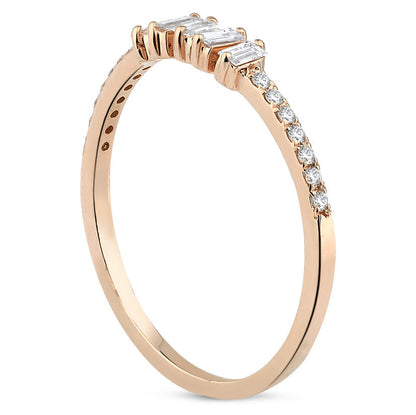 0.17 Carat Diamond Baguette Ring