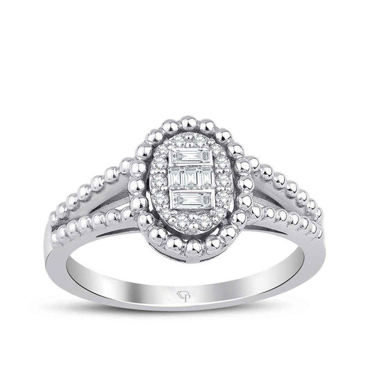 0.17 Karat Diamond Baguette Ring