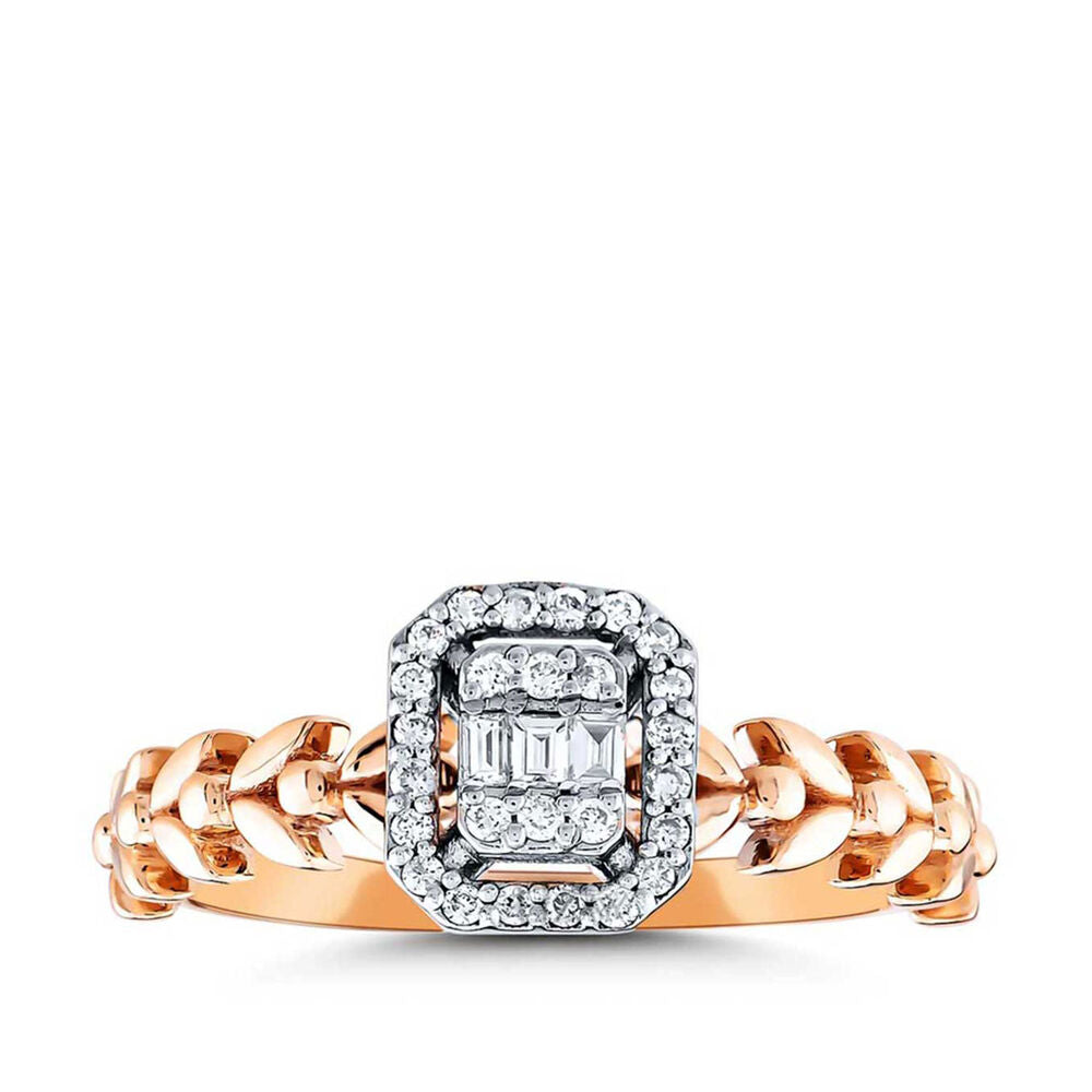 0.17 Karat Diamond Baguette Ring