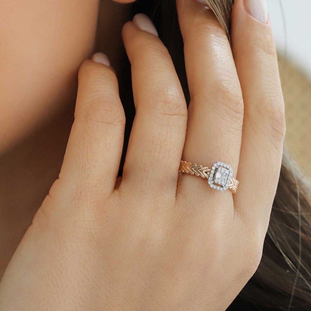 0.19 Karat Diamond Baguette Ring