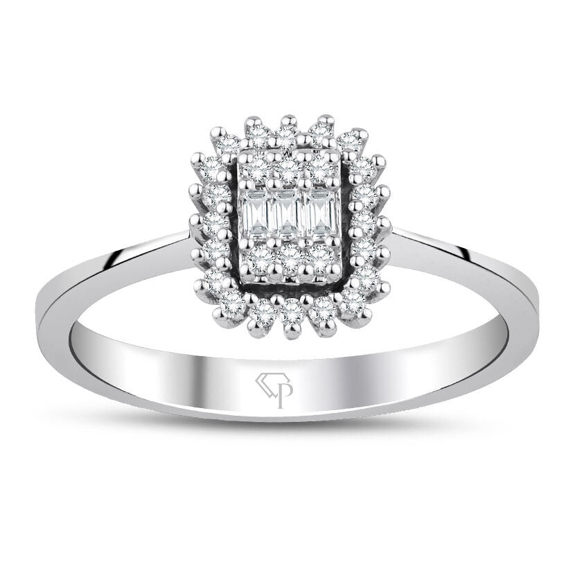 0.20 Carat Diamond Baguette Ring