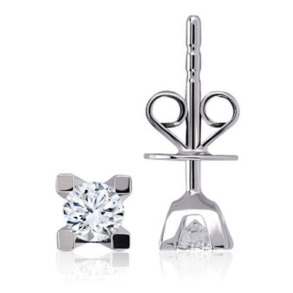 0.20 Carat Diamond Solitaire Earrings