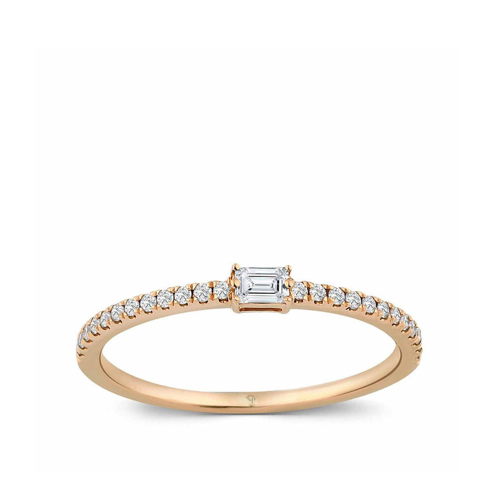 0.20 Karat Diamond Baguette Ring