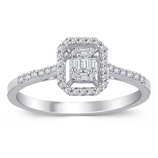 0.21 Carat Diamond Baguette Ring