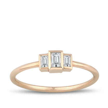 0.22 Karat Diamond Baguette Ring