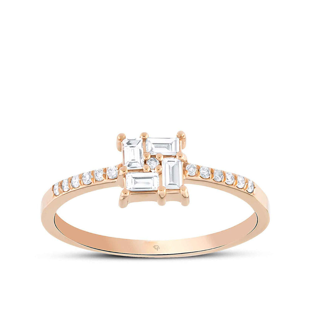 0.22 Karat Diamond Baguette Ring