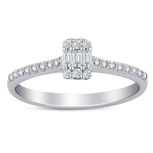 0.24 Carat Diamond Baguette Ring