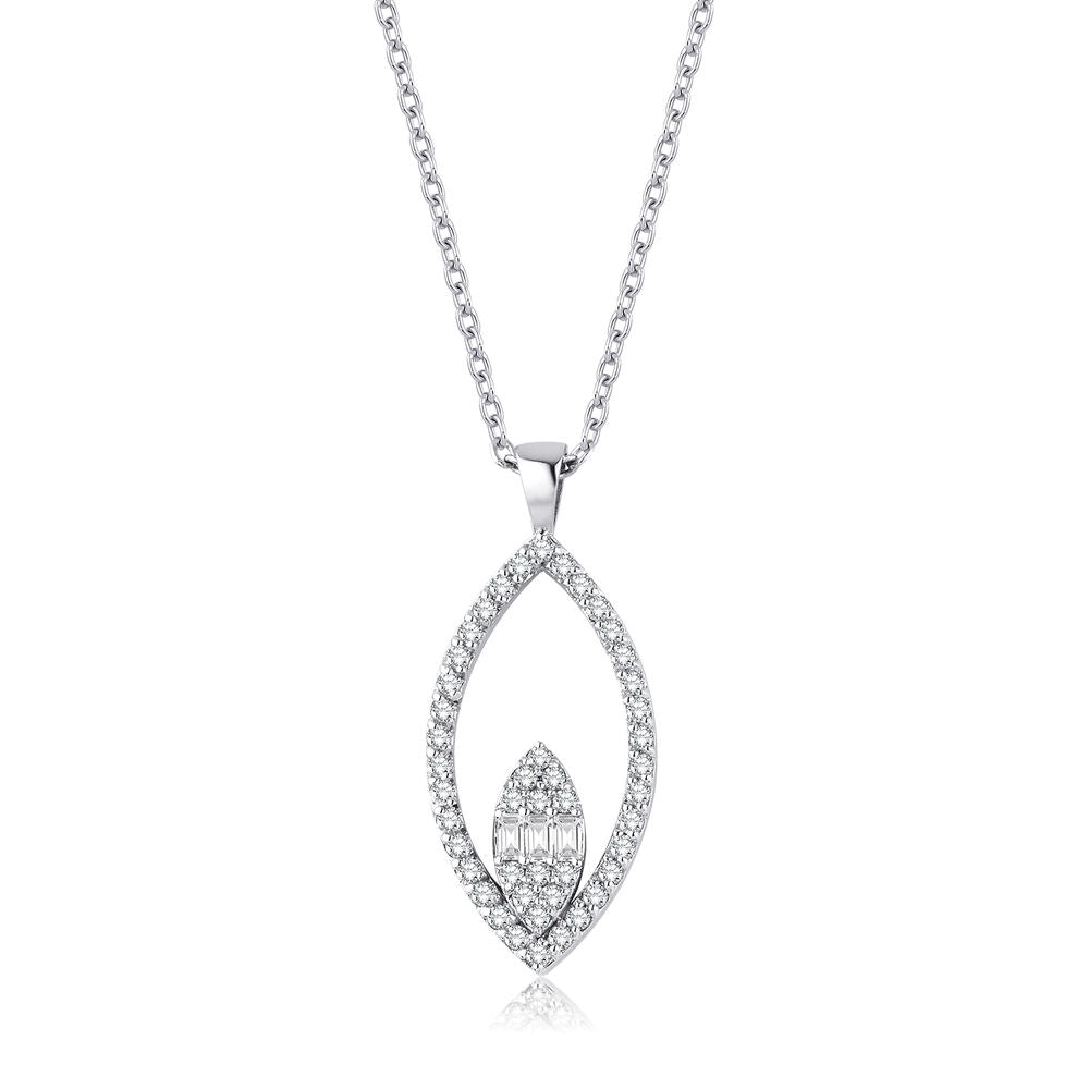 0.27 Carat Diamond Baguette Necklace