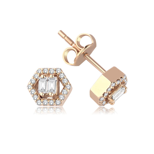 0.27 Carat Diamond Baguette Earrings